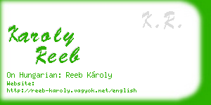 karoly reeb business card